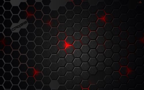3D Art Wallpapers for Desktop with Black Hexagonal