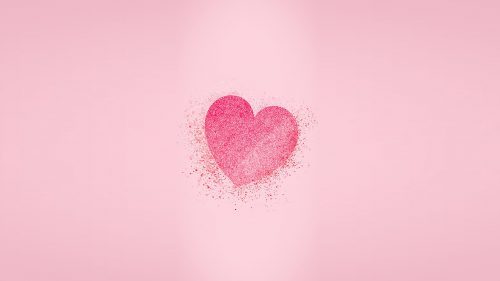 Art Wallpaper with Pink Heart - Symbol of Love