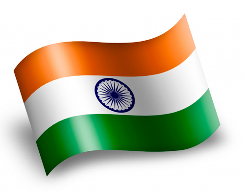 Flags of Countries - Three Colors as Flags of India Symbol with Animated 3D