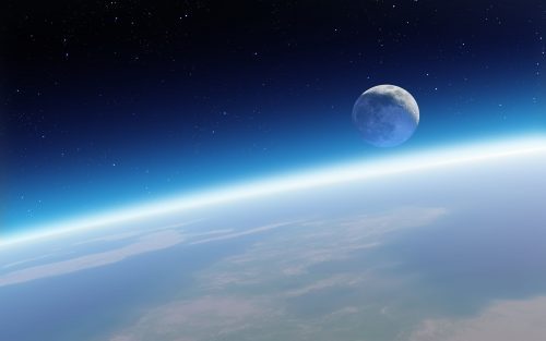 Free Wallpapers for Computer Desktop - Earth and Moon