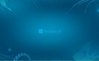 Windows 10 Wallpaper in Abstract Deep Blue Sea and New Logo