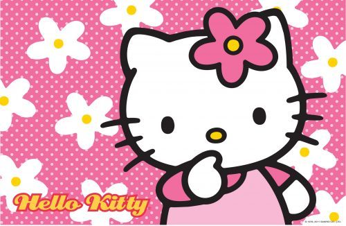 Hello Kitty Wallpaper with Pink Background and Flower Pictures