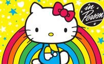 Hello Kitty Wallpaper with Rainbow and Yellow Background