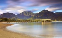 Beautiful Beach of Hanalei Bay in Kauai Hawaii - One of The Most Photographed Beaches in The World