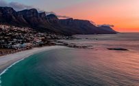 Beautiful Sunset in Camps Bay Beach Cape Town South Africa