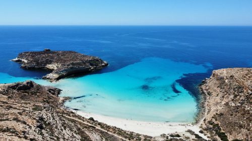 Spiaggia dei Conigli or Rabbit Beach in Lampedusa Italy - A Beautiful Beach with Soft Golden Sand