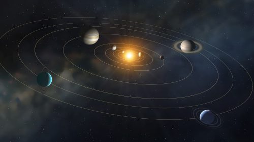 Solar System Simulation Picture for Desktop Background