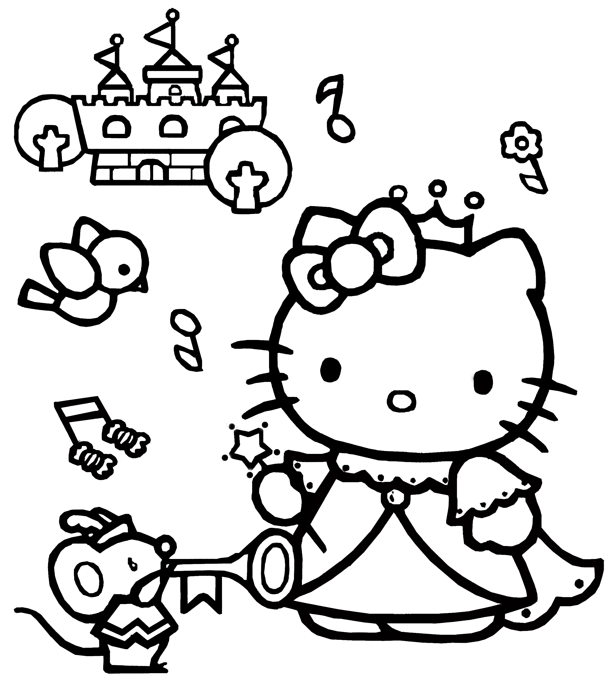Hello Kitty Coloring Pages 06 of 15 - Princess - HD Wallpapers ...