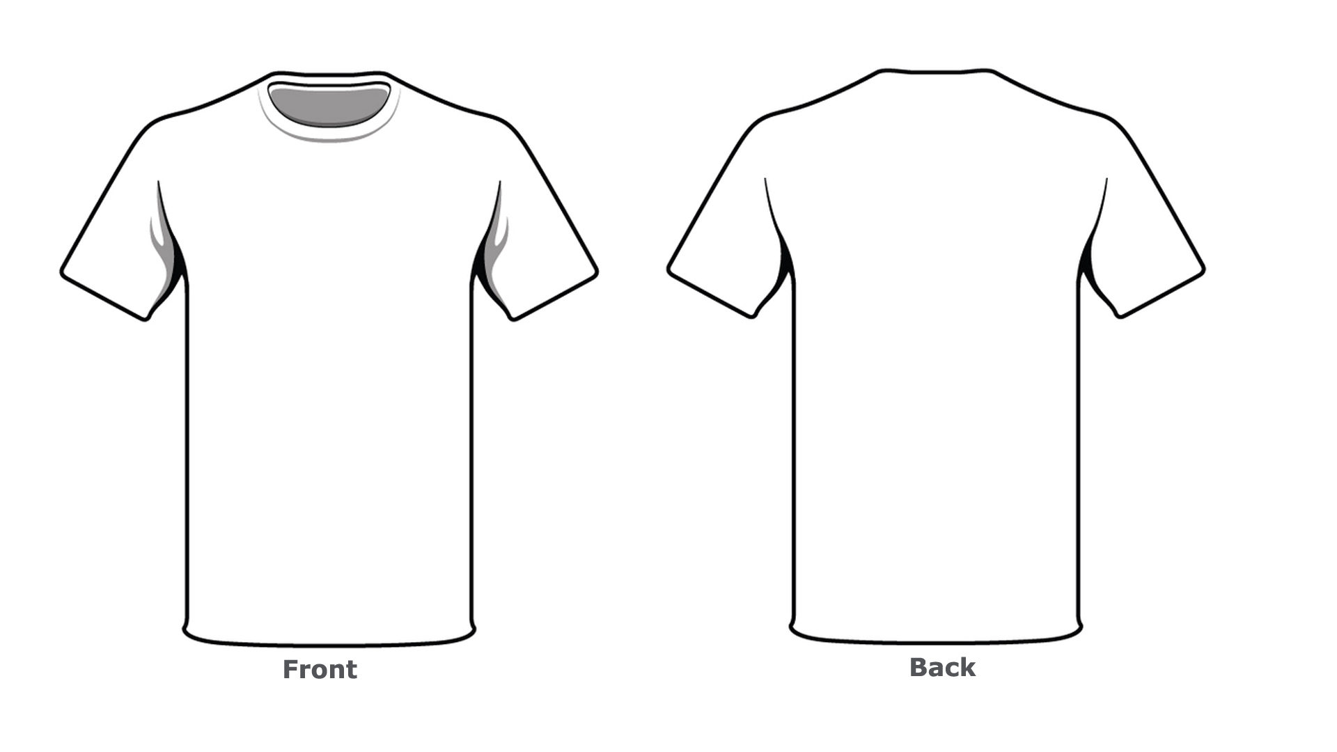 Blank Tshirt Template Front Back Side in High Resolution - HD ...