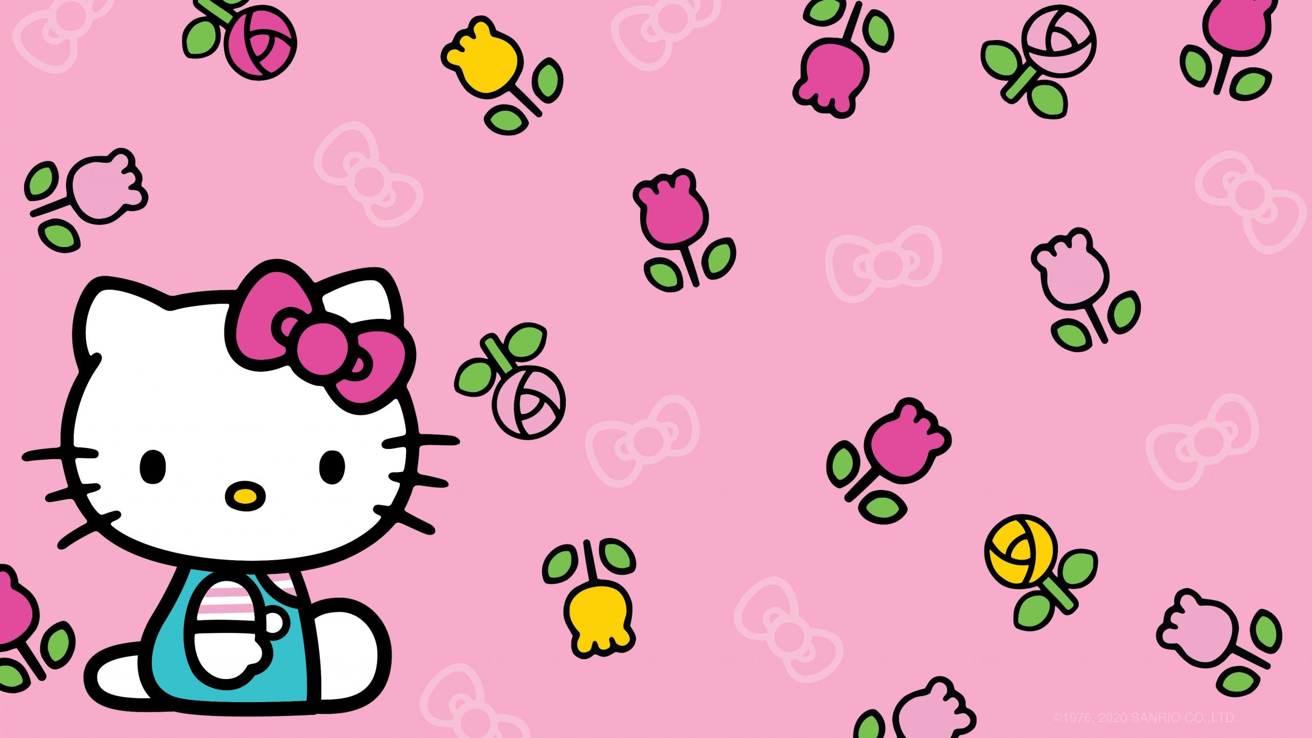 Hello kitty на зеленом фоне. Хеллоу Китти на зеленом фоне. ЮКО Шимицу Хеллоу Китти. Фон hello Kitty с ромашками. Зелёная Хэллоу Китти на обои.